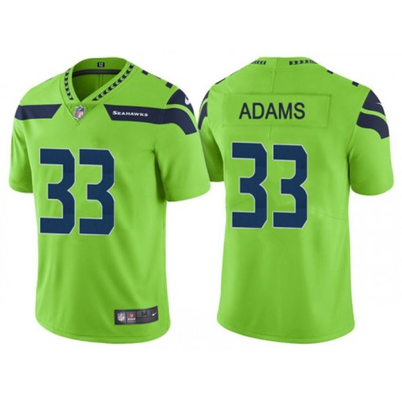 Custom Men Seattle Seahawks 33 Adams Green Vapor Untouchable Limited Player Nike NFL Jersey